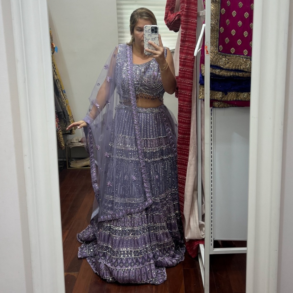 Wedding Guest/ Indian Wedding Lehenga. Custom. Lilac. Size women’s 6/8